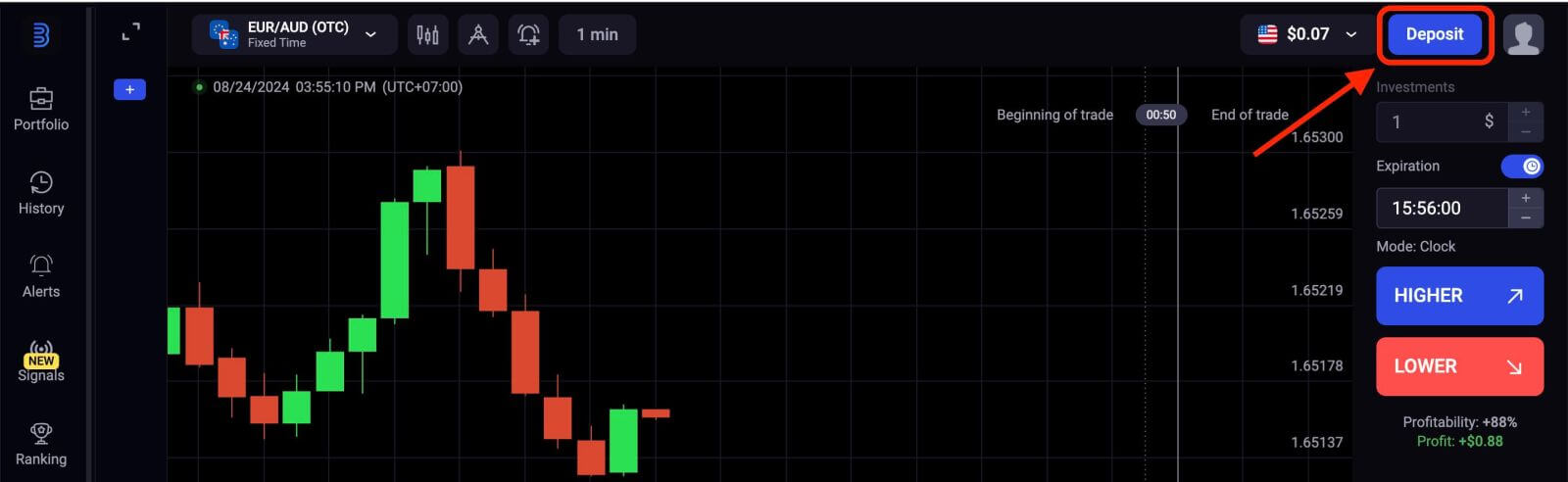 Binolla Deposit Bonus - 80%